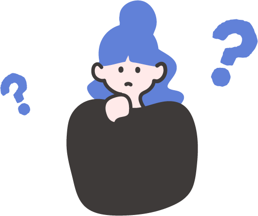 悩んでいる女性のイラスト