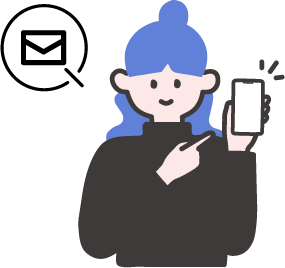 メール受信のイラスト