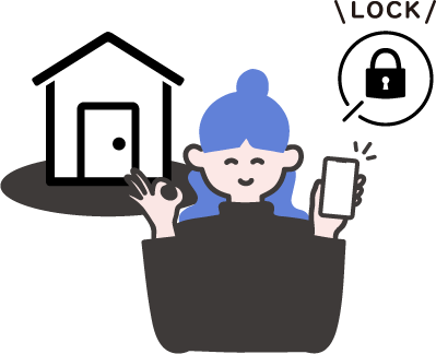 施錠のイラスト